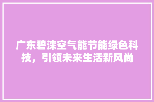 广东碧涞空气能节能绿色科技，引领未来生活新风尚 洁具维修