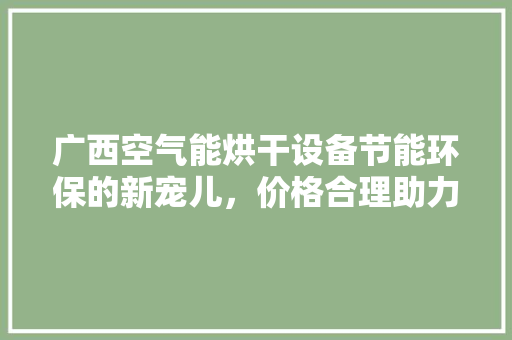 广西空气能烘干设备节能环保的新宠儿，价格合理助力产业发展 洗衣机