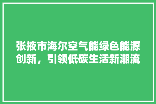 张掖市海尔空气能绿色能源创新，引领低碳生活新潮流 灯具安装