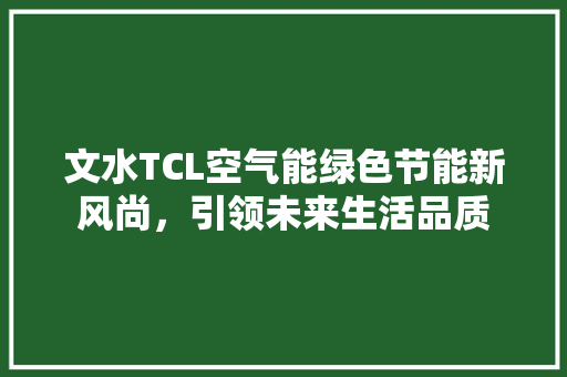 文水TCL空气能绿色节能新风尚，引领未来生活品质 洗衣机