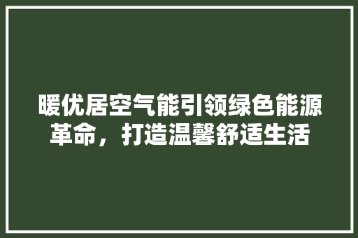 暖优居空气能引领绿色能源革命，打造温馨舒适生活 家具修理