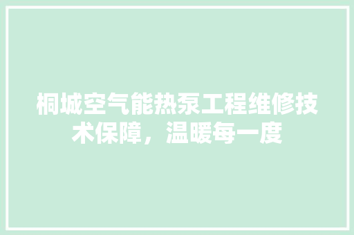 桐城空气能热泵工程维修技术保障，温暖每一度 空调