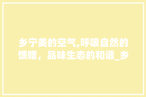 乡宁美的空气,呼吸自然的馈赠，品味生态的和谐_乡宁美的空气能 乡宁美的空气,呼吸自然的馈赠，品味生态的和谐_乡宁美的空气能 家电维护