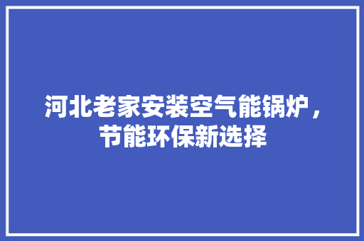 河北老家安装空气能锅炉，节能环保新选择 灯具安装