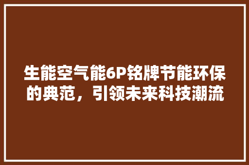 生能空气能6P铭牌节能环保的典范，引领未来科技潮流 装修设计