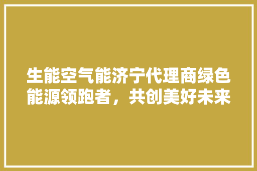 生能空气能济宁代理商绿色能源领跑者，共创美好未来 龙头管件
