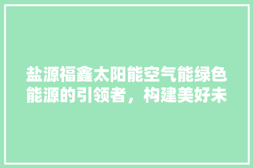 盐源福鑫太阳能空气能绿色能源的引领者，构建美好未来 贴膜