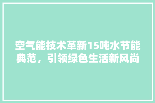 空气能技术革新15吨水节能典范，引领绿色生活新风尚 冰箱