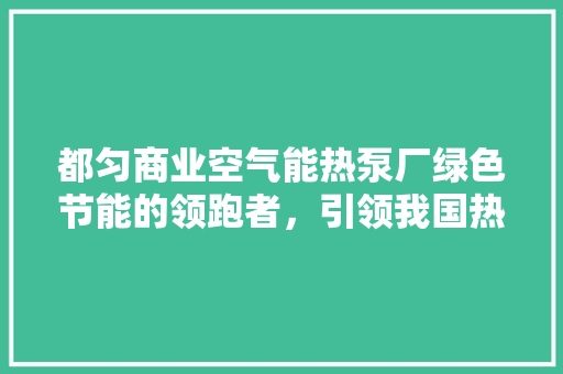 都匀商业空气能热泵厂绿色节能的领跑者，引领我国热泵行业新潮流 翻新改色