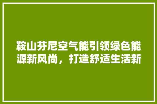 鞍山芬尼空气能引领绿色能源新风尚，打造舒适生活新标杆 家电维护