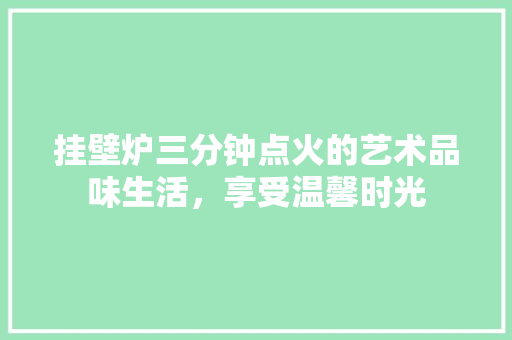 挂壁炉三分钟点火的艺术品味生活,享受温馨时光 家具修理 挂壁炉三分钟点火的艺术品味生活,享受温馨时光 家具修理