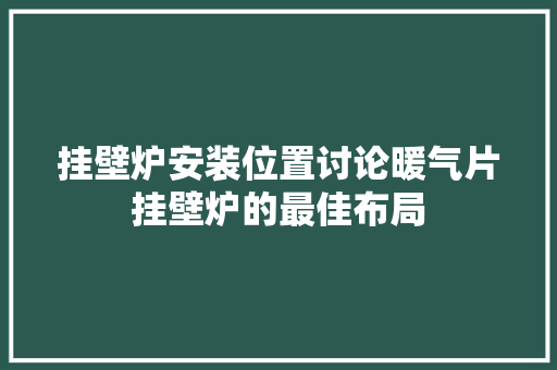 挂壁炉安装位置讨论暖气片挂壁炉的最佳布局 热水器