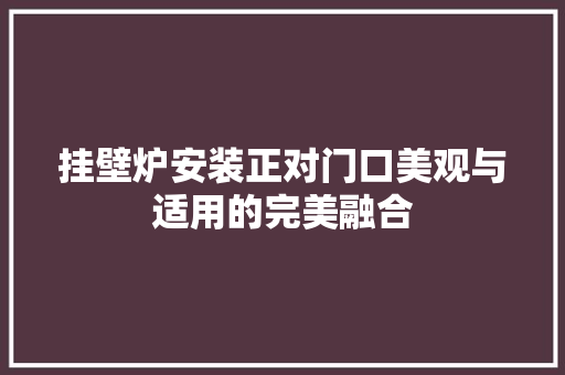 挂壁炉安装正对门口美观与适用的完美融合 家电维护 挂壁炉安装正对门口美观与适用的完美融合 家电维护