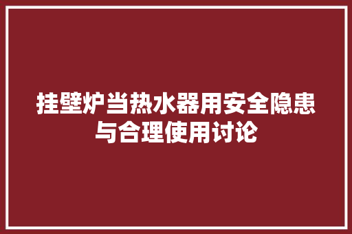 挂壁炉当热水器用安全隐患与合理使用讨论 家具修理