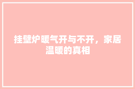 挂壁炉暖气开与不开，家居温暖的真相 空调
