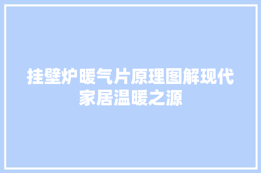 挂壁炉暖气片原理图解现代家居温暖之源 装修设计
