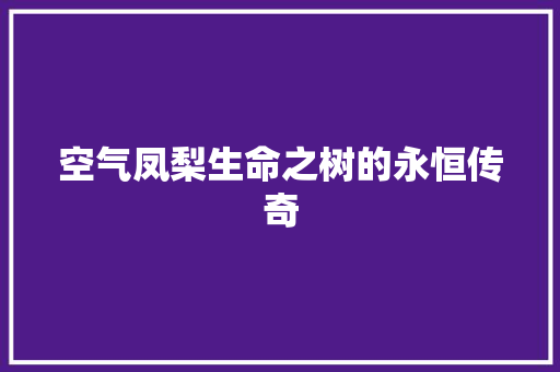 空气凤梨生命之树的永恒传奇 空调