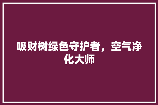吸财树绿色守护者，空气净化大师 冰箱
