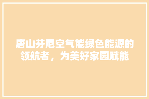 唐山芬尼空气能绿色能源的领航者，为美好家园赋能 清洁保养