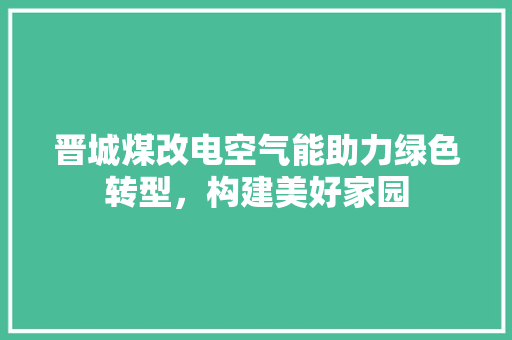 晋城煤改电空气能助力绿色转型，构建美好家园 龙头管件