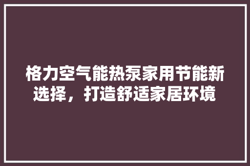 格力空气能热泵家用节能新选择，打造舒适家居环境 洗衣机