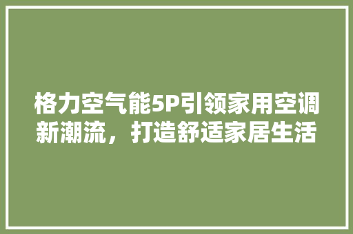 格力空气能5P引领家用空调新潮流，打造舒适家居生活 洗衣机