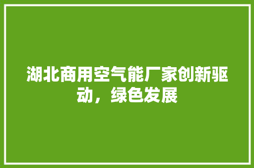 湖北商用空气能厂家创新驱动，绿色发展 洁具维修