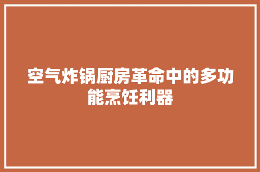 空气炸锅厨房革命中的多功能烹饪利器 旧房改造