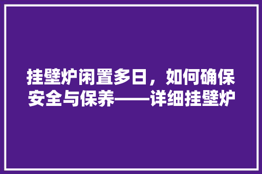 挂壁炉闲置多日，如何确保安全与保养——详细挂壁炉长时间不用不着火的应对步骤 洗衣机
