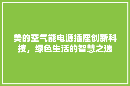 美的空气能电源插座创新科技，绿色生活的智慧之选 洗衣机
