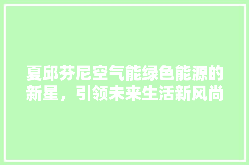 夏邱芬尼空气能绿色能源的新星，引领未来生活新风尚 清洁保养