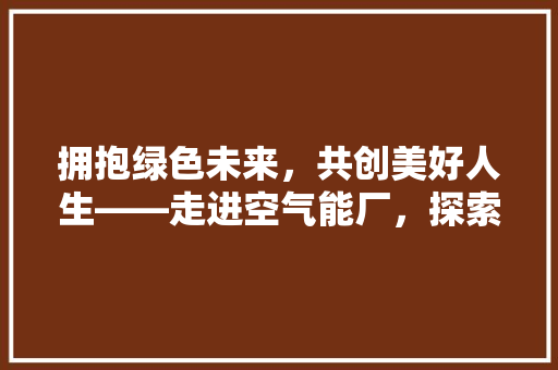 拥抱绿色未来，共创美好人生——走进空气能厂，探索职业发展新机遇 灯具安装