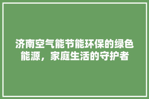济南空气能节能环保的绿色能源，家庭生活的守护者 冰箱