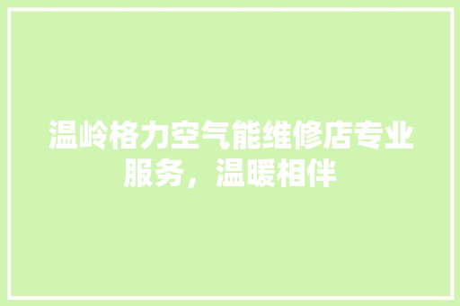 温岭格力空气能维修店专业服务，温暖相伴 翻新改色
