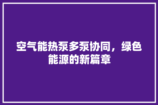 空气能热泵多泵协同，绿色能源的新篇章 装修设计
