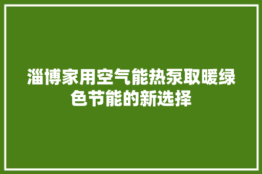 淄博家用空气能热泵取暖绿色节能的新选择 热水器