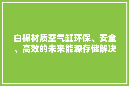 白棉材质空气缸环保、安全、高效的未来能源存储解决方法 洁具维修