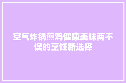 空气炸锅煎鸡健康美味两不误的烹饪新选择 洗衣机