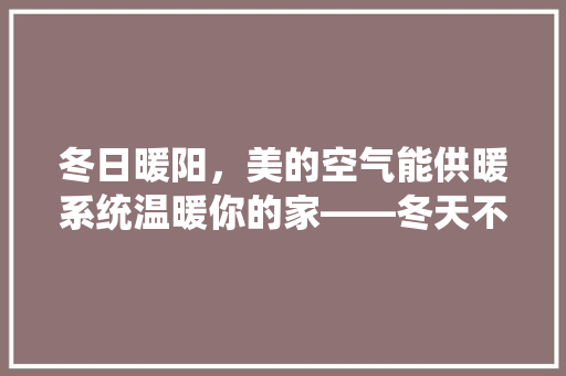 冬日暖阳，美的空气能供暖系统温暖你的家——冬天不启动之谜 清洁保养
