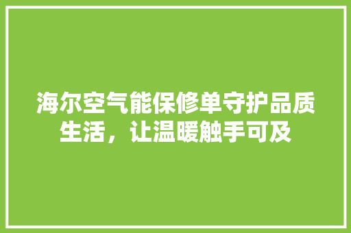 海尔空气能保修单守护品质生活，让温暖触手可及 贴膜