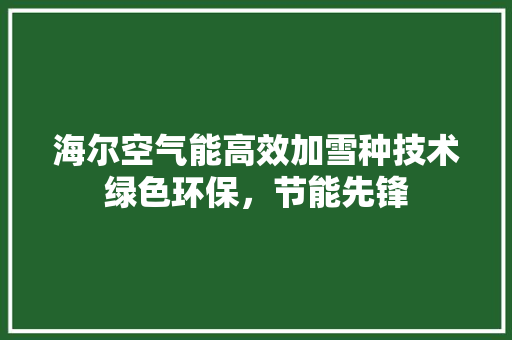 海尔空气能高效加雪种技术绿色环保，节能先锋 贴膜