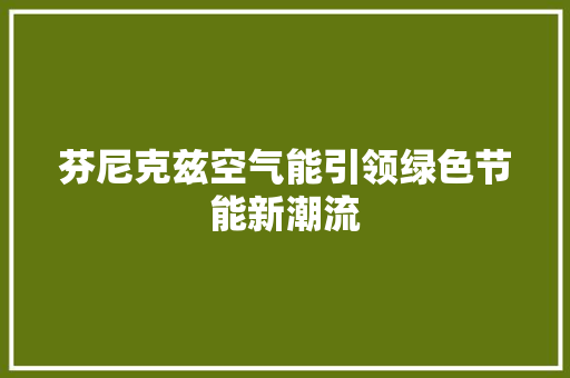 芬尼克兹空气能引领绿色节能新潮流 灯具安装