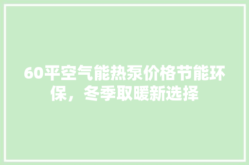 60平空气能热泵价格节能环保，冬季取暖新选择 贴膜