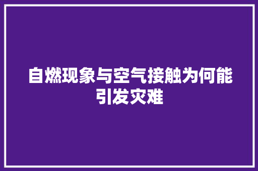 自燃现象与空气接触为何能引发灾难 灯具安装