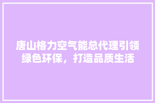 唐山格力空气能总代理引领绿色环保，打造品质生活 局部翻新