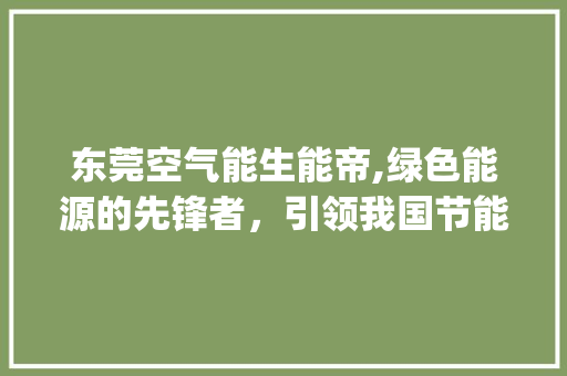 东莞空气能生能帝,绿色能源的先锋者，引领我国节能环保新潮流_东莞空气能生能帝 东莞空气能生能帝,绿色能源的先锋者，引领我国节能环保新潮流_东莞空气能生能帝 旧房改造