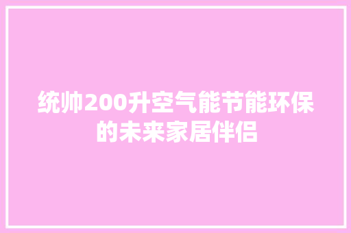 统帅200升空气能节能环保的未来家居伴侣 洁具维修