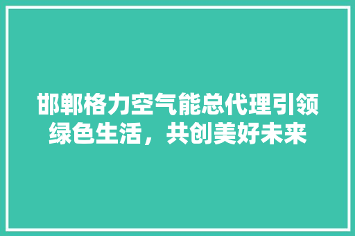 邯郸格力空气能总代理引领绿色生活，共创美好未来 龙头管件