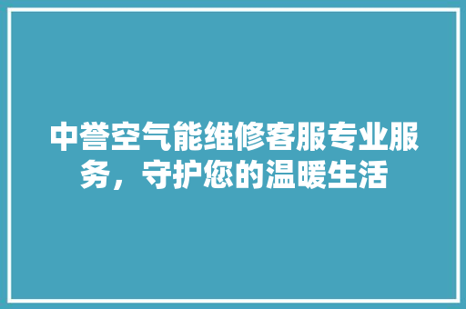 中誉空气能维修客服专业服务，守护您的温暖生活 装修设计