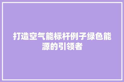 打造空气能标杆例子绿色能源的引领者 洗衣机